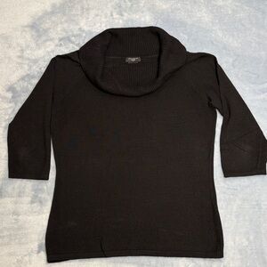 Ann Taylor Black Cowl Neck Sweater